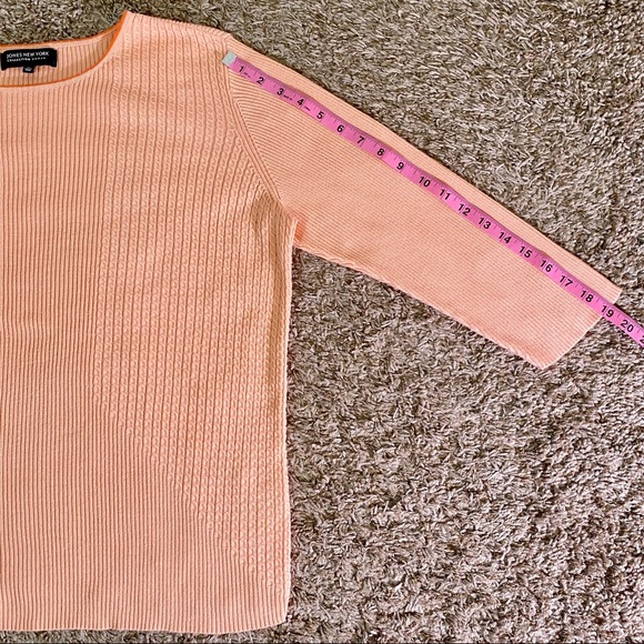Jones New York Collection Woman Peach Cable Knit Sweater, Women’s size 2X - Picture 11 of 11